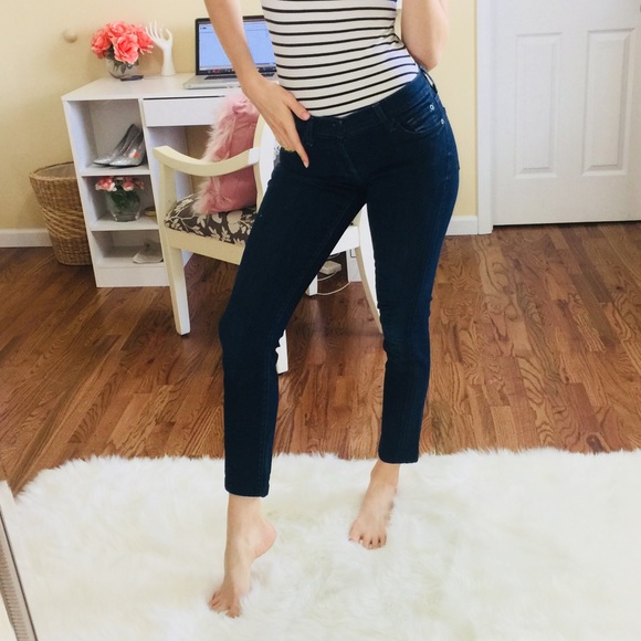 7 For All Mankind Pants - 7 For All Mankind Roxanne Dark Wash Skinny Jeans